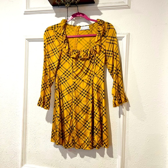 Urban Outfitters Dresses & Skirts - UO Kristen Plaid Ruffle Square-Neck
Dress